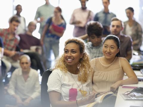 Group of multiracial students