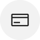 Line icon of a credit card