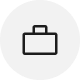 Line icon of a briefcase 