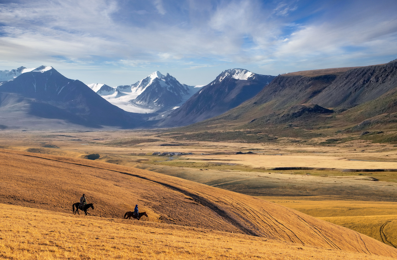 Kazakhstan steppe landscape