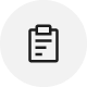 Line icon of a clipboard