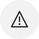 Line icon of a caution symbol 