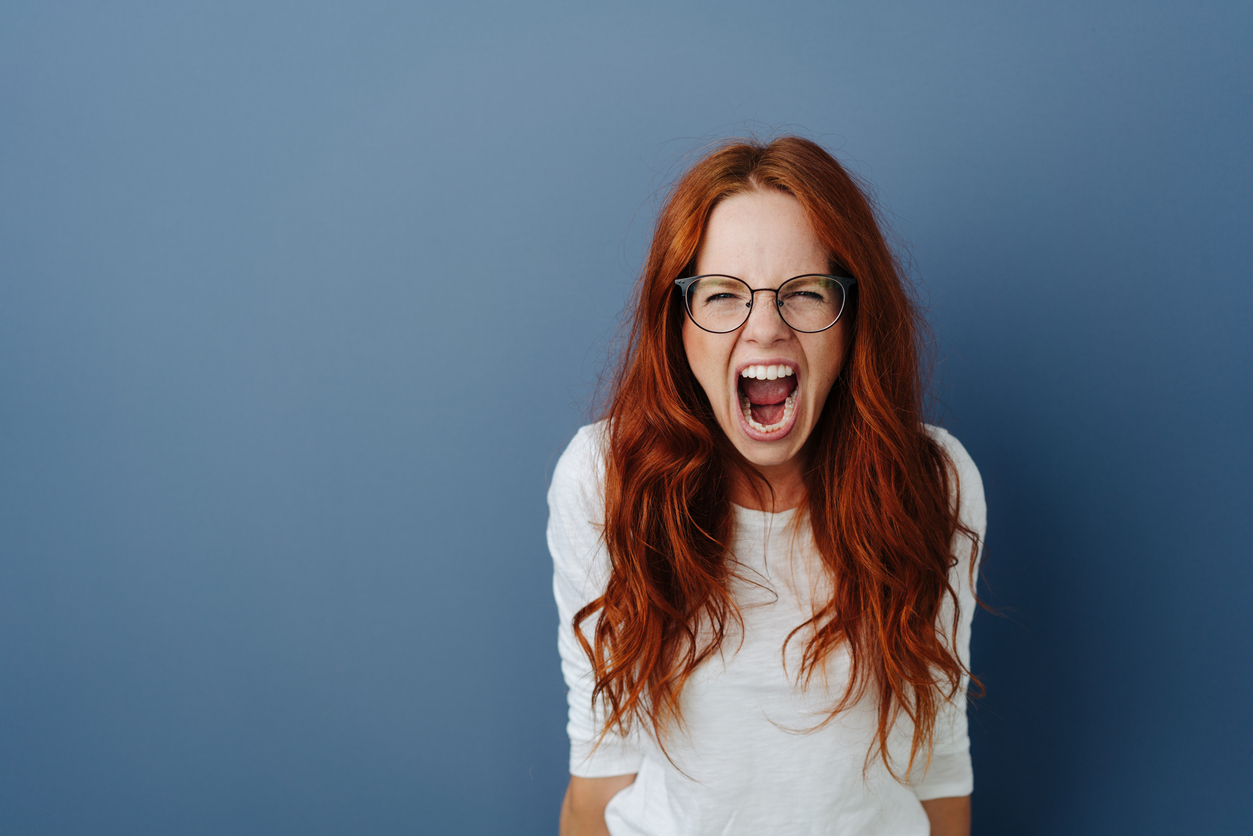 Student yelling in anger