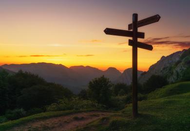 Signposts pointing in several different directions