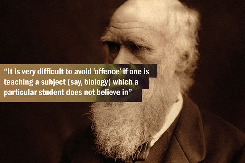 Academic freedom survey 2024. Charles Robert Darwin (1809-1882). With quote from survey participant.