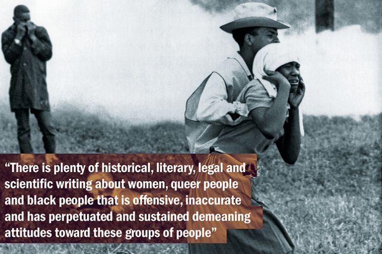 Academic freedom survey 2024. Civil Rights Demonstrator Helping Young Woman After Police Toss Smoke Bombs, Camden, Alabama, USA, 1965. With quote from survey participant.