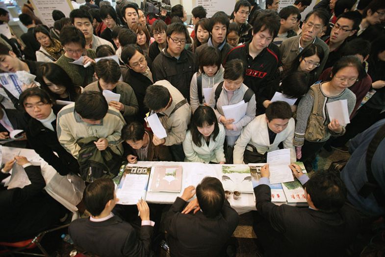 crowd-at-desk