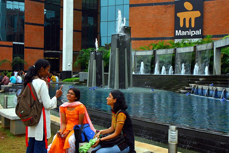 View of students at Manipal campus, India