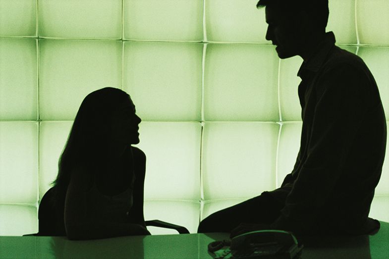 Couple in office