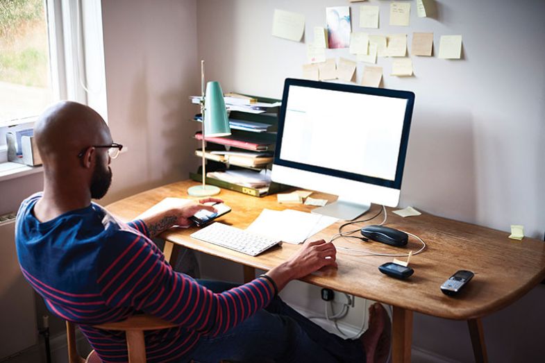 Man at desk