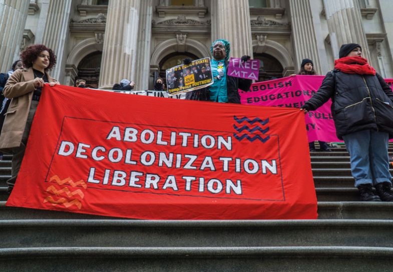 Activists group Decolonize This Place held massive protest actions demanding cops out of the MTA and free transit. Remove cops from schools.