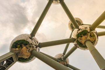 The Atomium building in Brussels, illustrating European collaboration