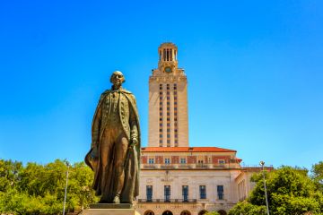 Austin, Texas, United States - June 6, 2016 The Main Building (known colloquially as The Tower) is a structure at the center of the University of Texas at Austin campus in Downtown Austin, Texas, United States.