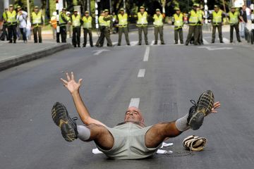 Colombian protester