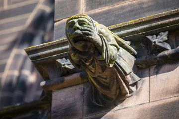A gargoyle at Chester cathedral, symbolising church control of universities