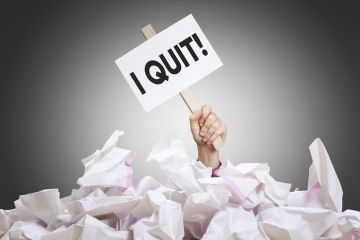 quit resign give up