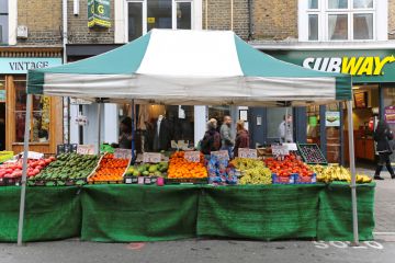 Market stall in Brick Lane, London