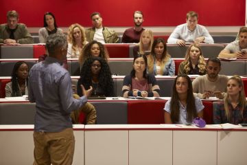 Students in a lecture theatre