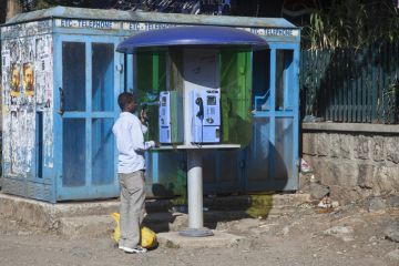 Public telephone in Addis Ababa