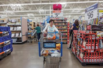 A woman in a US supermarket