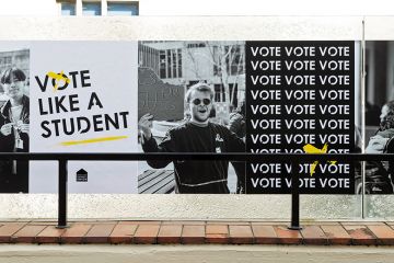 Election posters for student elections, University of Essex, Colchester