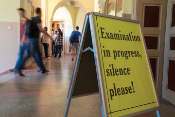 Examination in Progress, Silence Please sign