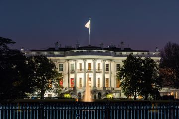 White House at night