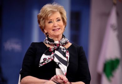 Linda McMahon speaking at the 2018 Conservative Political Action Conference (CPAC) in National Harbor, Maryland