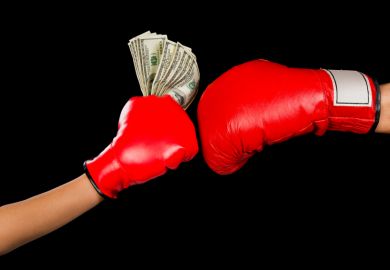 Boxing gloves and money