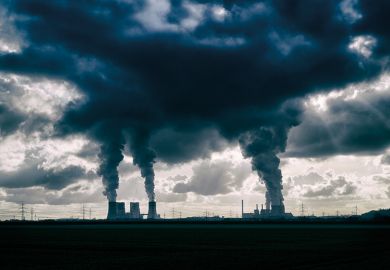  two brown-coal fired power plants with pollution, Germany.