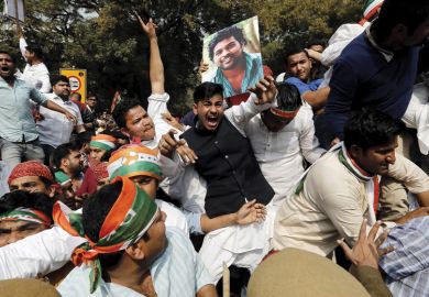 Indian Youth Congress (IYC) demonstrators, Indian Parliament, New Delhi, India