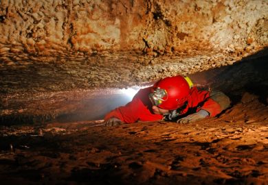 Narrow cave passage