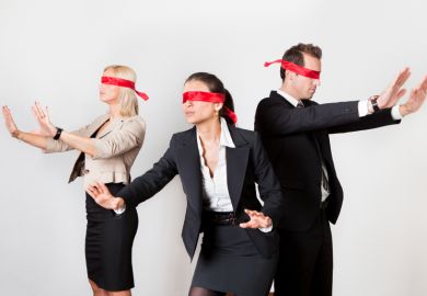 People in blindfolds