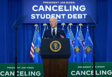 US President Joe Biden speaks at an event for his alternative student-debt relief plan that could forgive loans for as many as 26 million Americans, April 8, 2024