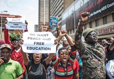 South Africa free education protest