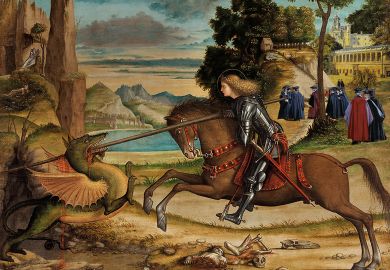 Painting of Saint George with Scenes from His Life, 1516. Found in the collection of the Basilica di San Giorgio Maggiore, Venezia. Creator: Carpaccio, Vittore (1460-1526) to illustrate How can we fix UK higher education?