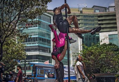 Indonesian dancers practices the pole dance in Jakarta to illustrate Monash seeks to improve postgraduate progression in Indonesia