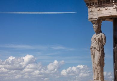  A caryatid statue of the Erechtheion Temple on the Acropolis, Athens, to illustrate Will branch campuses make Greek higher education flower?