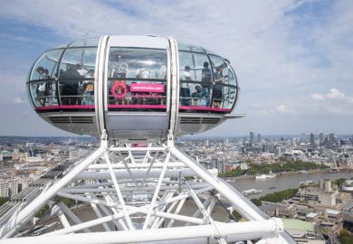 One of the pods on London Eye in London, United Kingdom to illustrate Average master’s fee higher than postgraduate loan for first time