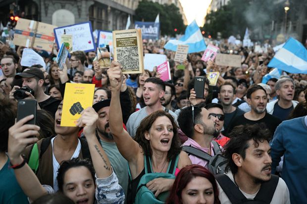 Demonstrators in Argentina