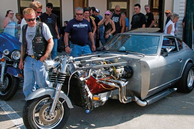 Hybrid motorcycle car