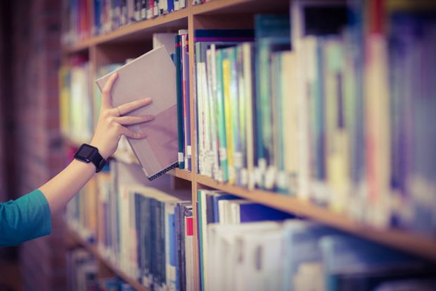 Books in a library