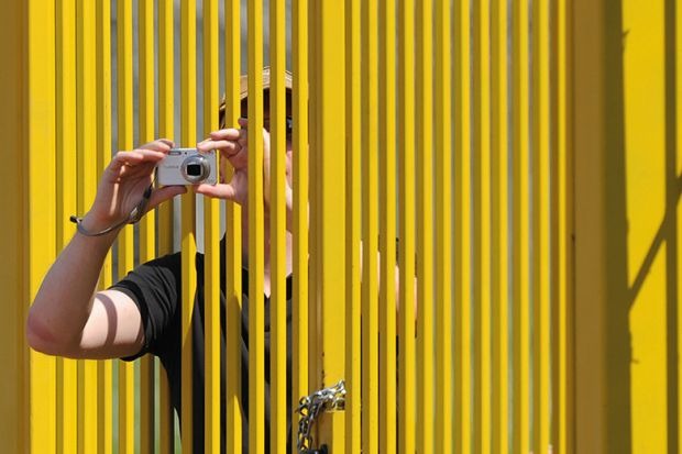 Camera through a fence