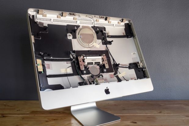 Disassembled Apple iMac computer