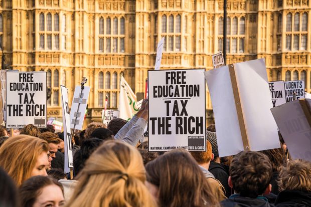 Free education protesters