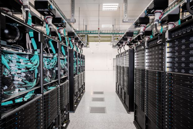 The servers of the data centre of the ECMWF (European Centre for Medium Range Weather Forecasts)