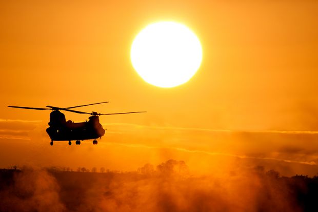 Chinook at sunset