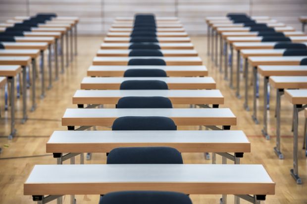 Empty exam hall