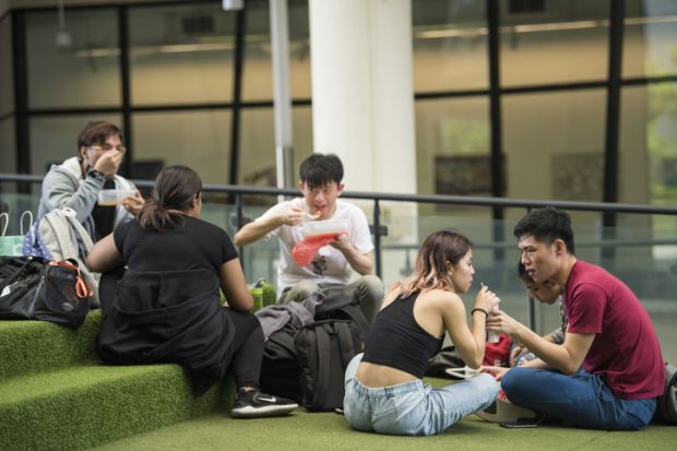 Students at the Lasalle College of the Arts in Singapore