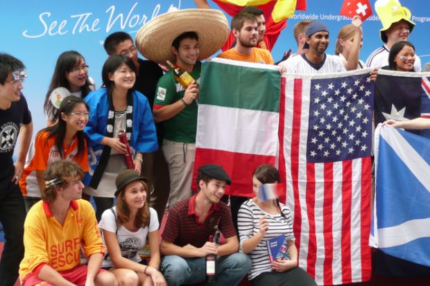 International students at the University of Hong Kong.